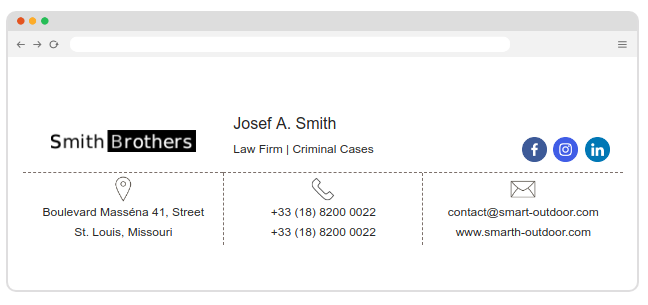 Law firm email signature template