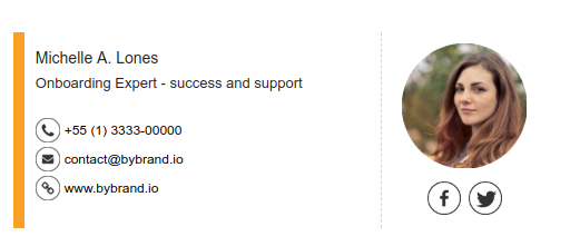 HTML email signature no image only