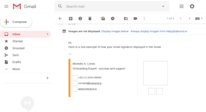 HTML email signature only