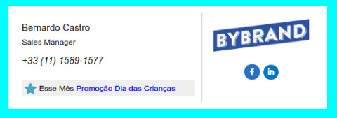 Assinatura de email com promoção