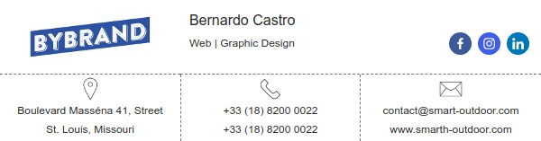 Social email signature
