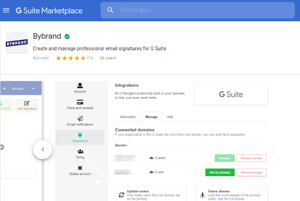 Bybrand on G Suite Marketplace