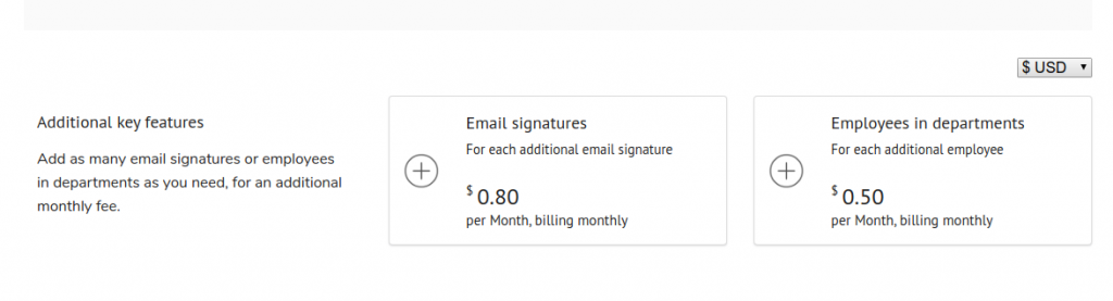 additional signatures prices