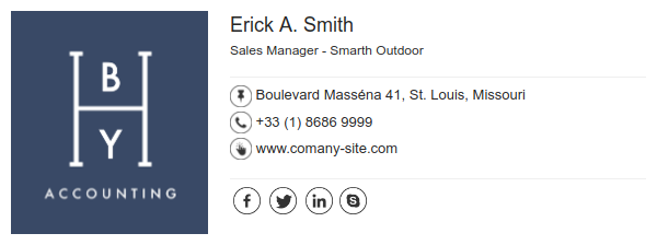 Gmail signature template - option 14