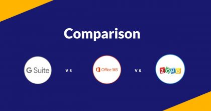 Comparison G Suite, Office 365 and Zoho Workplace