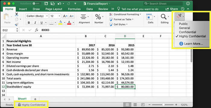 Microsoft segurança de dados