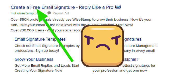 WiseStamp velho truque de marketing