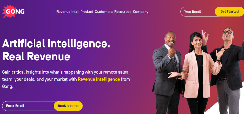 Gong Sales Intelligence website