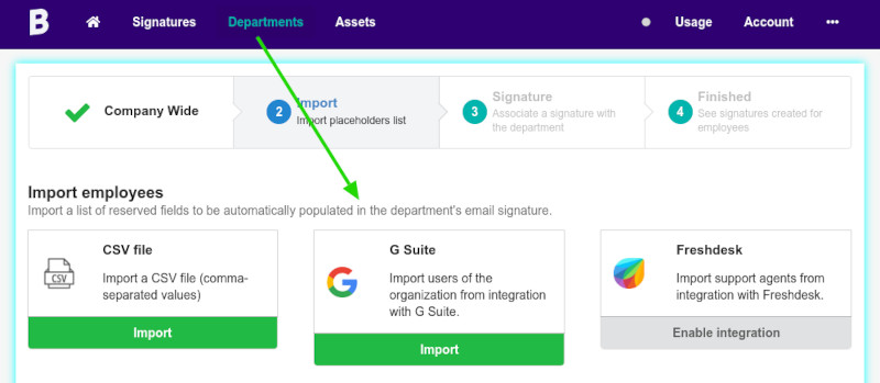 Import from Google Workspace