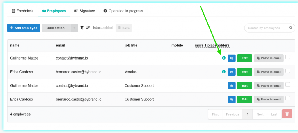 Shown duplicated register