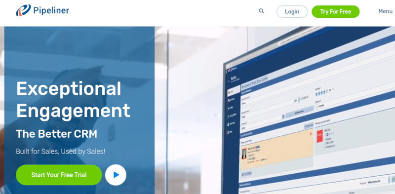 Pipeliner CRM website