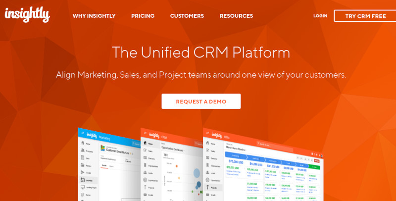 Insightly CRM website
