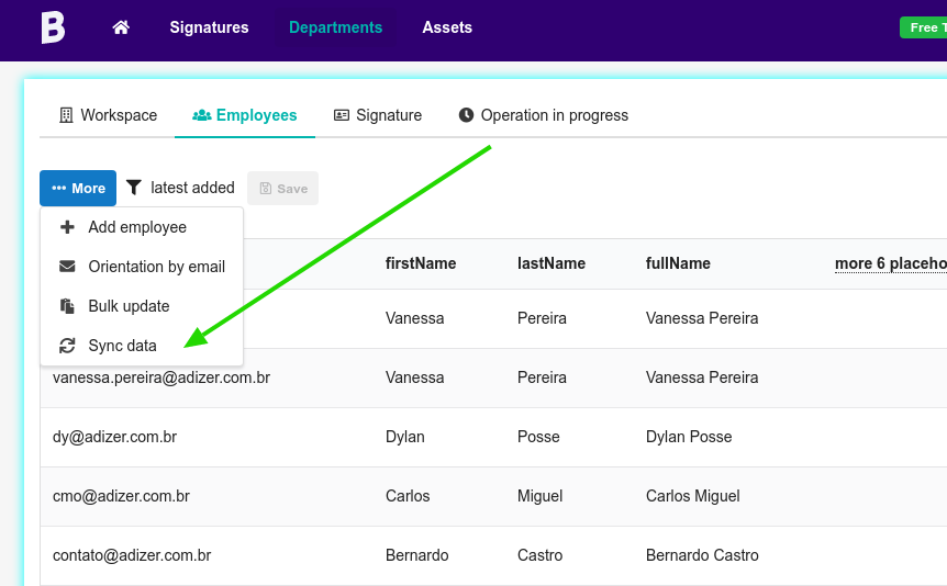 Sync user data with the Workspace Directory