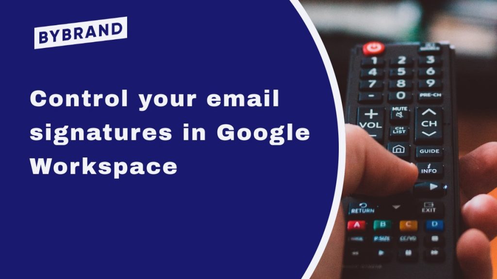 Control of email signatures in Google Workspace