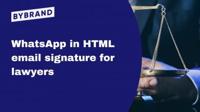 WhatsApp in email signature for lawyers