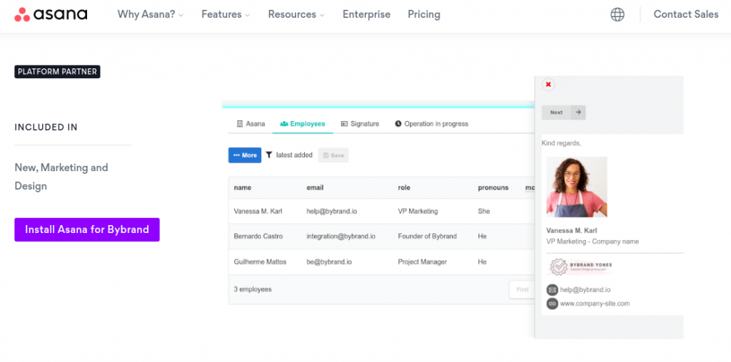 Bybrand Asana integration