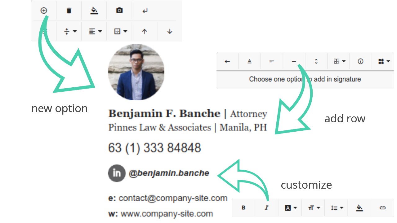 Bybrand mail signature editor