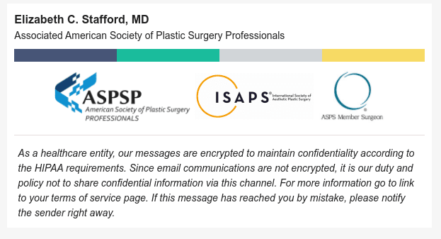 Example of a 600px email signature