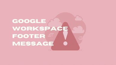 Google Workspace footer message