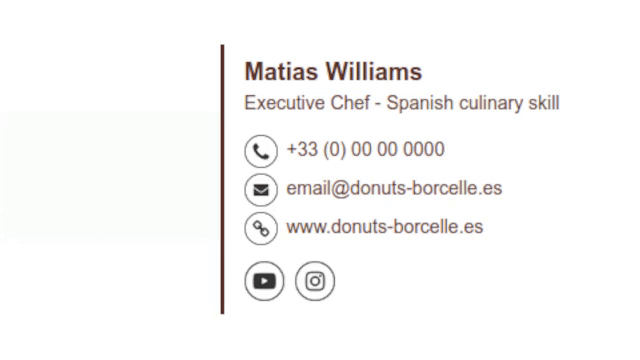GIF Email signature template.