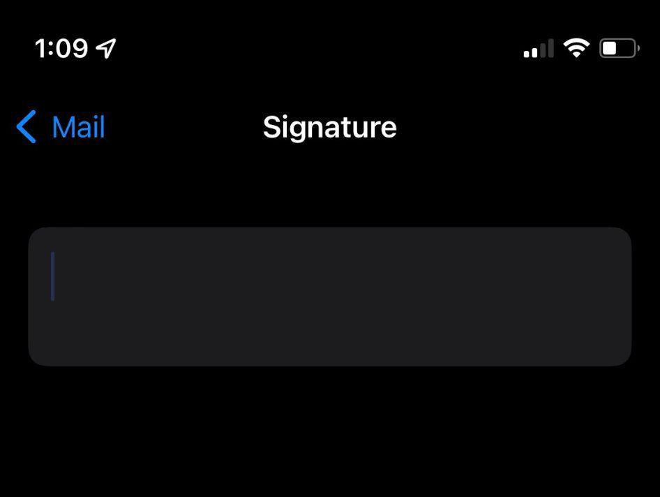 Adding your email signature to your iPhone.