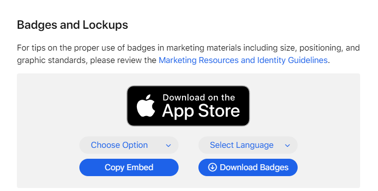 Baixar emblema App Store
