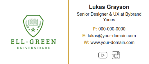 A great email signature with social media icons and logo.