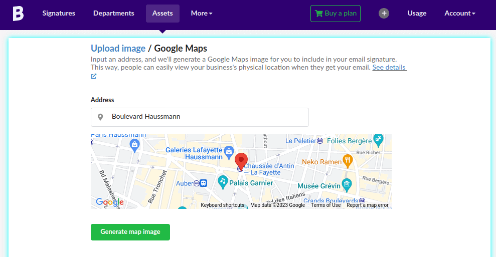 Google Maps banner generator