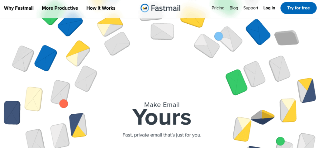 Fastmail homepage