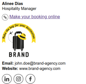 Exclusive Email Signatures for Hotels and Hospitality Services