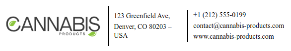 Standard email signature of the brand.