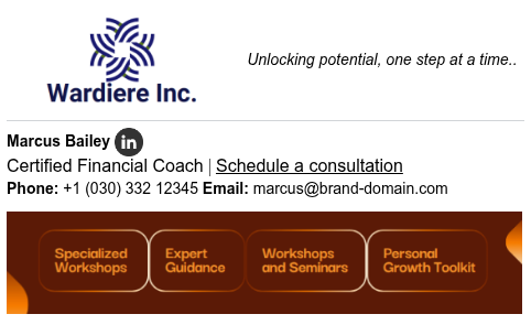 Clickable banner linking directly to your online course or YouTube video