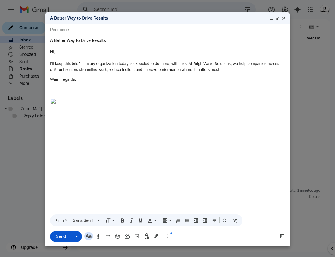 Nur-Bild-Signatur in Gmail.
