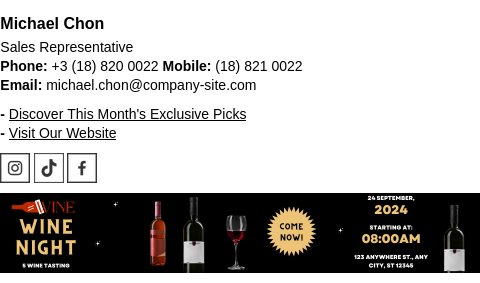 Example with 1 main block, 480px wide and ideal for sales teams.