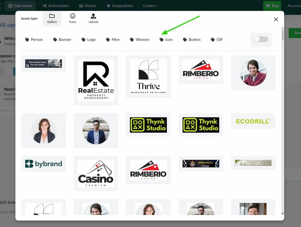 Tag classification in image gallery.