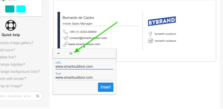 Rebrandly encurtar link na assinatura