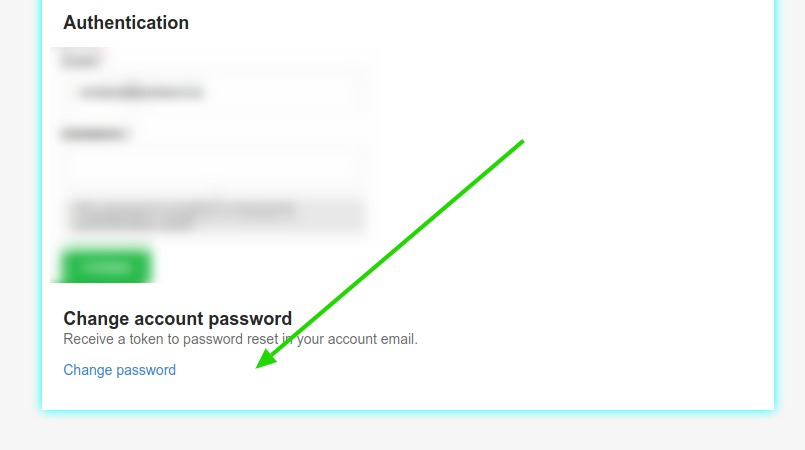 Change password by email
