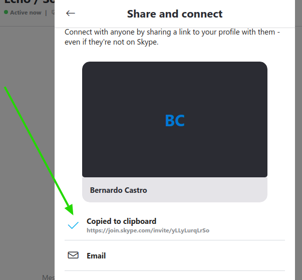 Skype link to your email signature