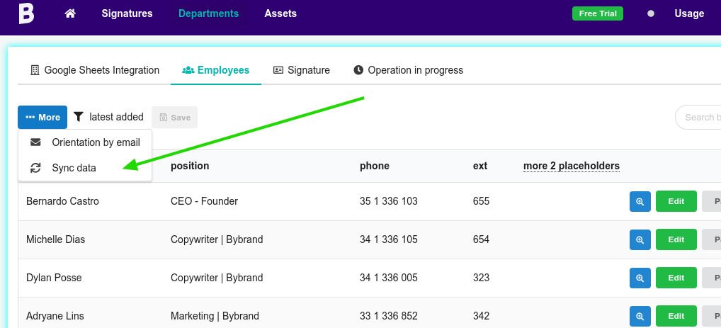 Sync Data With A Google Sheets Spreadsheet Bybrand