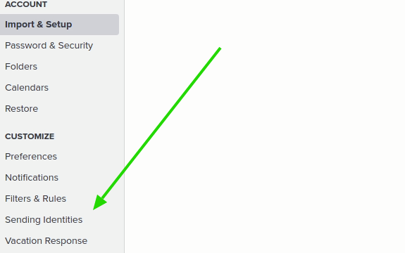  Sending Identities of Fastmail