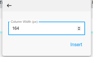 Configuration example for external columns.