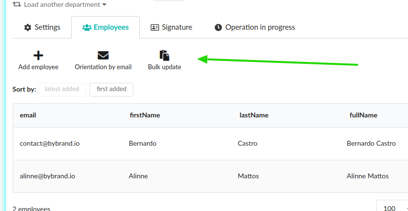 Bulk-update email signature.
