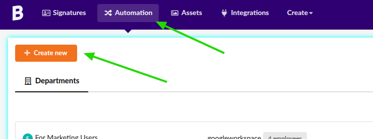 Create first automation.